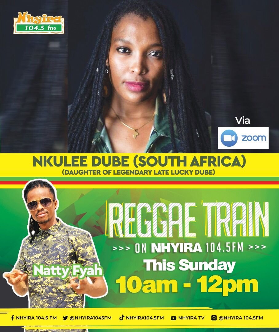 nhyira1045fm's tweet photo. Exclusive interview with Nkulee Dube (Daughter of Legendary late Lucky Dube) on #ReggaeTrain with Natty Fyah. https://t.co/xlm7dV6Ox7