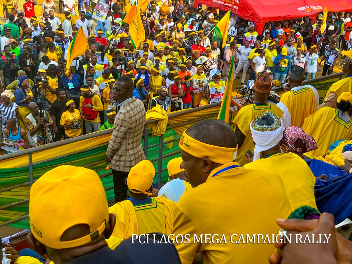 pciforpresident's tweet photo. The Presidential Campaign Rally yesterday in Lagos was a huge success.. https://t.co/5RU5SC4ltR