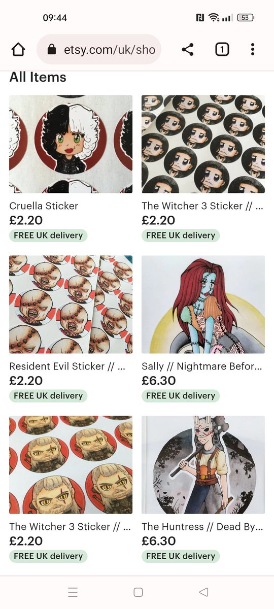 TLC_Artistique's tweet photo. Good morning all!

Just a reminder of what I have available on my Etsy shop ❤️

https://t.co/WoeSkmS9x8

#etsyshop #traditionalartwork #smallartist #videogames #Witcher3 #DBD #supernatural #disney #residentevil https://t.co/wrWkcA4U5W