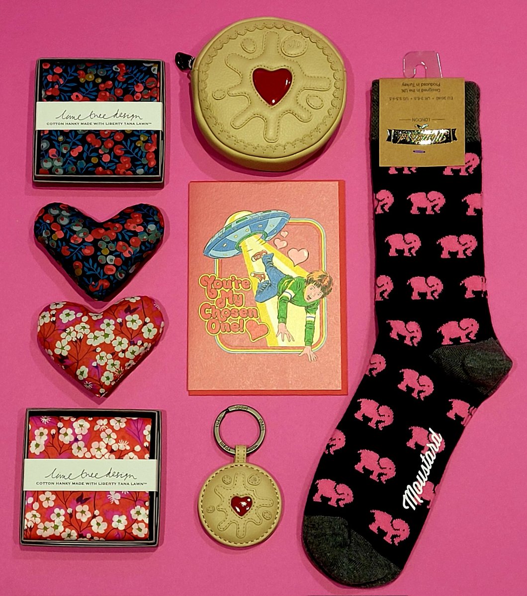 LITTLE WAYS TO SAY I LOVE YOU ❤️ Available in store & online 💻 eclectichound.co.uk 💖 💖 💖 #ValentinesDayGifts #GiftsForHer #TheLookOfLove #ThoughtfulGifts #LibertyLavenderHearts #LibertyHankies #JammieDodger #MoustardSocks #HelloWinchester #StevenRhodesCards #EclecticHound