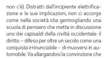 abelarda1912's tweet image. Questa frase (che nel mio ambiente ha fatto scalpore) è la sacrosanta verità: nelle società occidentali, la libertà di muoversi ha coinciso con il fatto di muoversi con la propria auto.
Tell it like it is.
#quattroruote #lessCARS