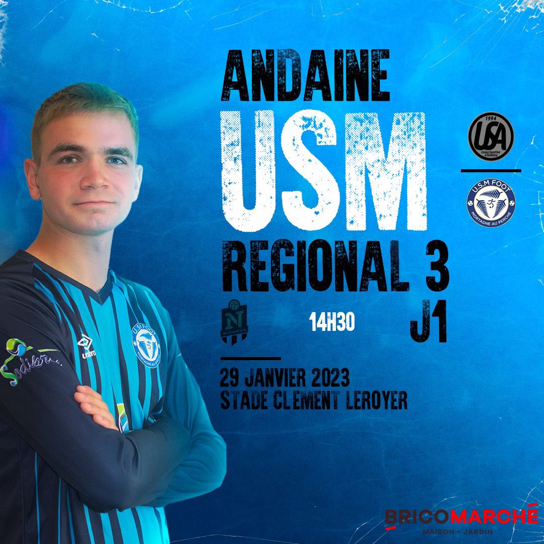 UsMortagne's tweet photo. 🔹[R3 - Journée 1] ⚽️

🔥 Notre équipe fanion en déplacement chez le leader du championnat ! 

🆚 | @USAndaine 
📆 | Dimanche 29 Janvier 
🏟 | Stade Clément Leroyer 
⏰ | 14h30 

#TeamUSM 🔵⚪️ https://t.co/j7yRlHtn5s