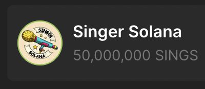 Singer Solana Token ($SINGS) - Airdrop is live! tweet media