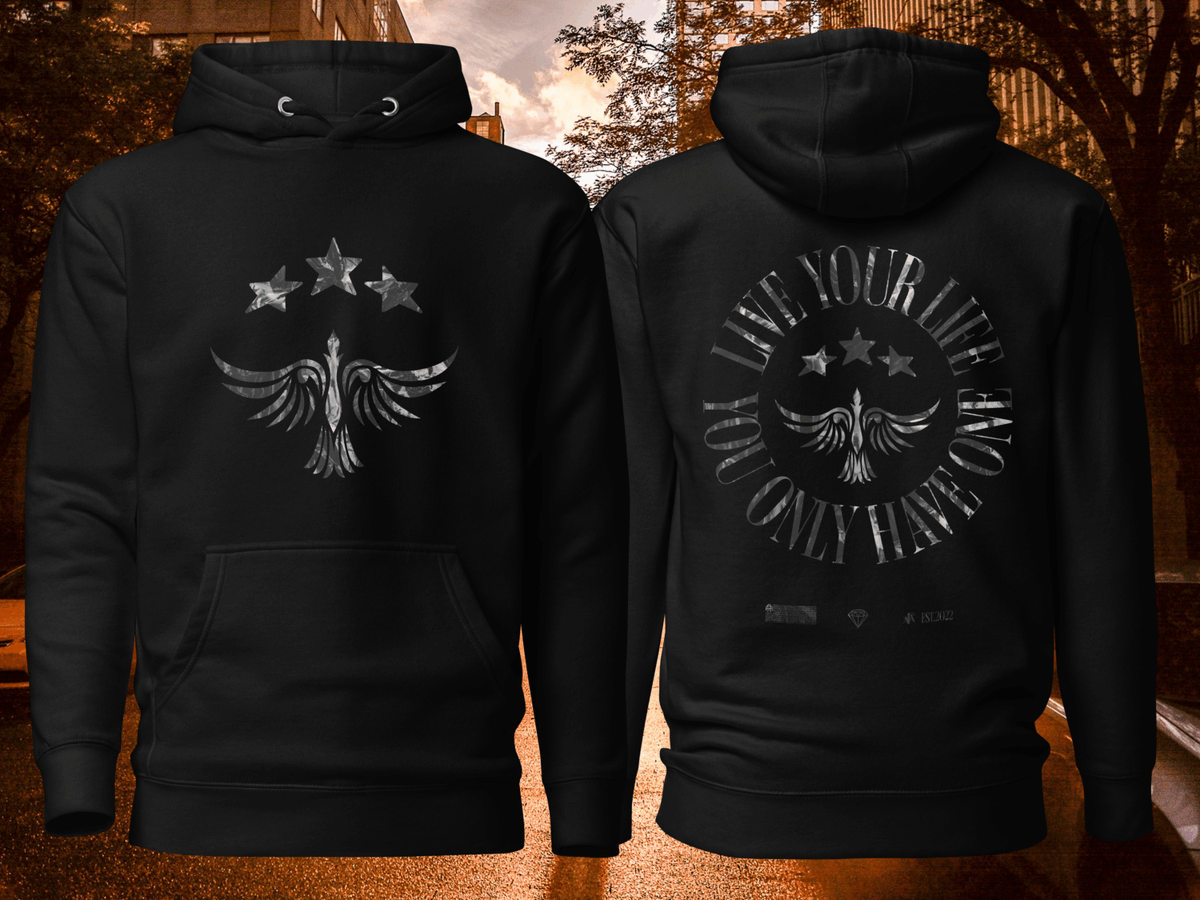Artessio1's tweet photo. The Live Your Life Hoodie is the perfect companion for your everyday life. With its soft cotton fabric and practical kangaroo pocket, you won't want to take it off. https://t.co/IIqkgFUSjo  #hoodie #blackhoodie #onlineshopping #onlineshop #fashion  #streetwear https://t.co/dy6Bv92egC