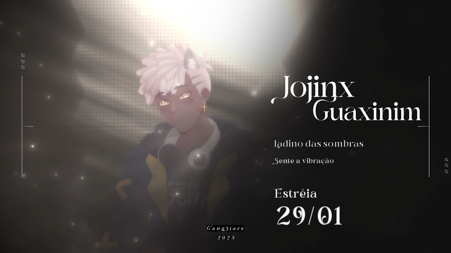 Jojinx_'s tweet photo. • Momento de sentir a vibração, escutar um som, dar muita risada e claro ficar encantado com o grande JOJINX!
• HOJE É DIA DO GUAXINIM E CAOS 29/01 às 20h (8h da noite) estarei no aguardo pra fazer barulho com você!
#GangStarsVT #vtuber #vtuberbr #VtuberUprisings (Link na bio) https://t.co/iXDFUYrsui