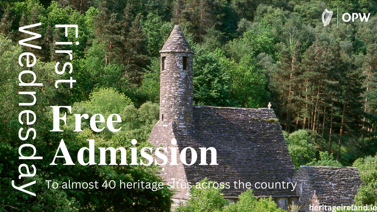 HeritageIreOPW's tweet photo. The @opwireland would like to remind everyone that February 1st is the first Wednesday of the month & admission is free to a number of heritage sites across the country. Go to https://t.co/YyvVKwDrxc for details.
#FreeFirstWednesday #ThingsToDo
@TourismIreland @DiscoverIreland https://t.co/CvSk0HFwGx