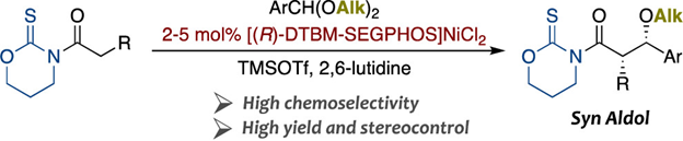 J Org Chem/Org Lett (@joc_ol) on Twitter photo The latest work from <a href="/Cat4SS/">Catalysis for Stereoselective Synthesis</a> is just out in #OrgLett: Protected syn-Aldol Compounds from Direct, Catalytic, and Enantioselective Reactions of N-Acyl-1,3-oxazinane-2-thiones with Aromatic Acetals (pubs.acs.org/doi/10.1021/ac…). Congrats to all the authors! The latest work from <a href="/Cat4SS/">Catalysis for Stereoselective Synthesis</a> is just out in #OrgLett: Protected syn-Aldol Compounds from Direct, Catalytic, and Enantioselective Reactions of N-Acyl-1,3-oxazinane-2-thiones with Aromatic Acetals (pubs.acs.org/doi/10.1021/ac…). Congrats to all the authors!