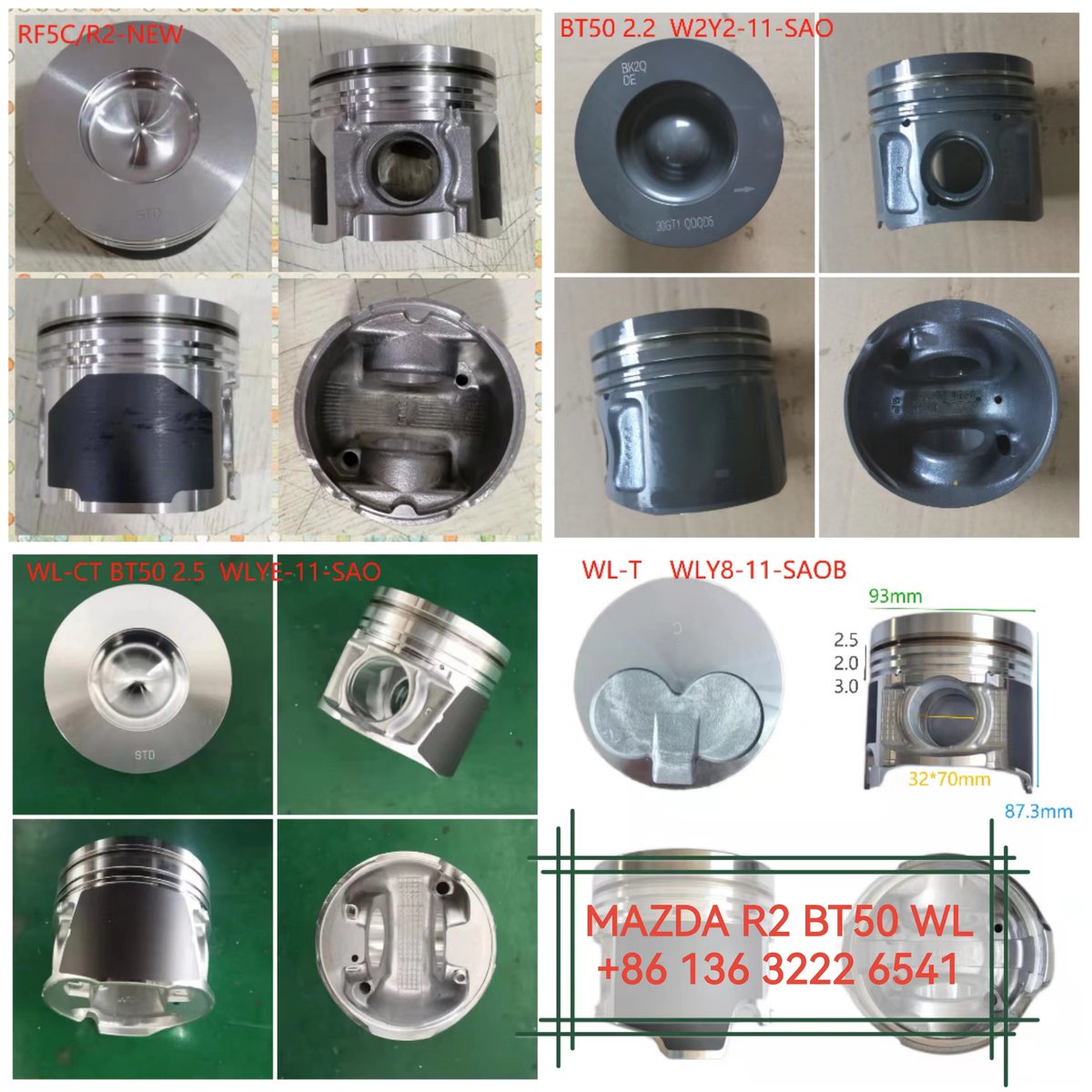 lynne_qiu's tweet photo. JCAR Piston for MAZDA
RF5C/R2-NEW
BT50 2.2 W2Y2-11-SAO
WL-CT BT50 2.5 WLYE-11-SAO
WL-T WLY8-11-SAOB
+86 13632226541
https://t.co/QBo70SZRgd
#pistons #pistonkit #MAZDA #píttông
#omboh #ລູກສູບ #ลูกสูบ #pistón #поршень https://t.co/4ogA967T1A