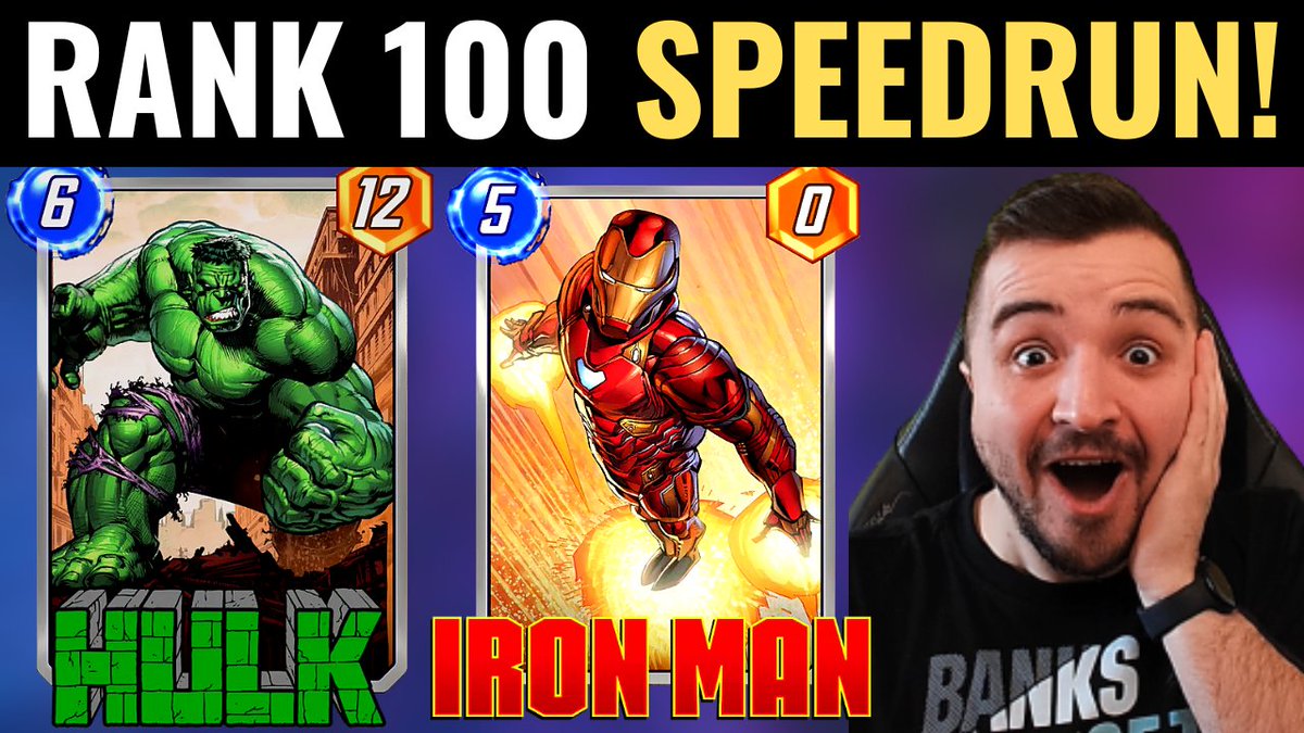 Today I am speedrunning Marvel Snap!
Rank 1 -> Rank 100 in one sitting. Is it possible? 

Live now on Twitch!