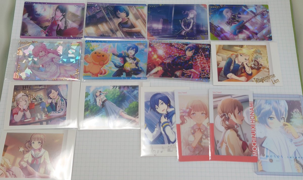 0505_ssn's tweet photo. 《交換》
プロジェクトセカイ プロセカ ウエハース ぱしゃこれ エピカ アニメイト特典 ヴァイス

譲：画像(ミク リン レン ルカ KAITO一歌 穂波 志歩 みのり 遥 愛莉 こはね 杏 彰人 冬弥 司 えむ 寧々 類 奏 まふゆ 絵名)

求：リプ欄＞同異種KAITO MEIKO レオニミク みのり

リプライに続きます⬇ https://t.co/AFUk1EBkWl
