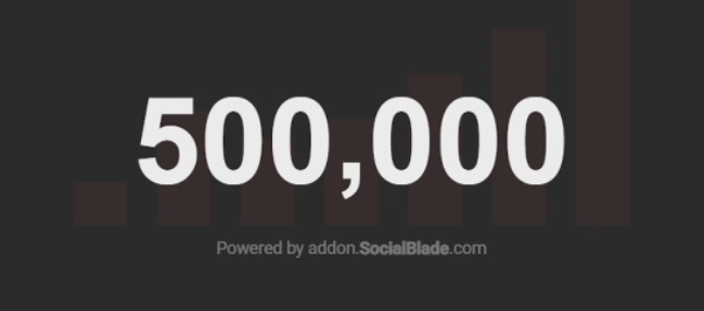 TheMisterEpicYT's tweet photo. 50% of the way there, thanks for 500k subs everyone :) https://t.co/ZD0KRwtWjy