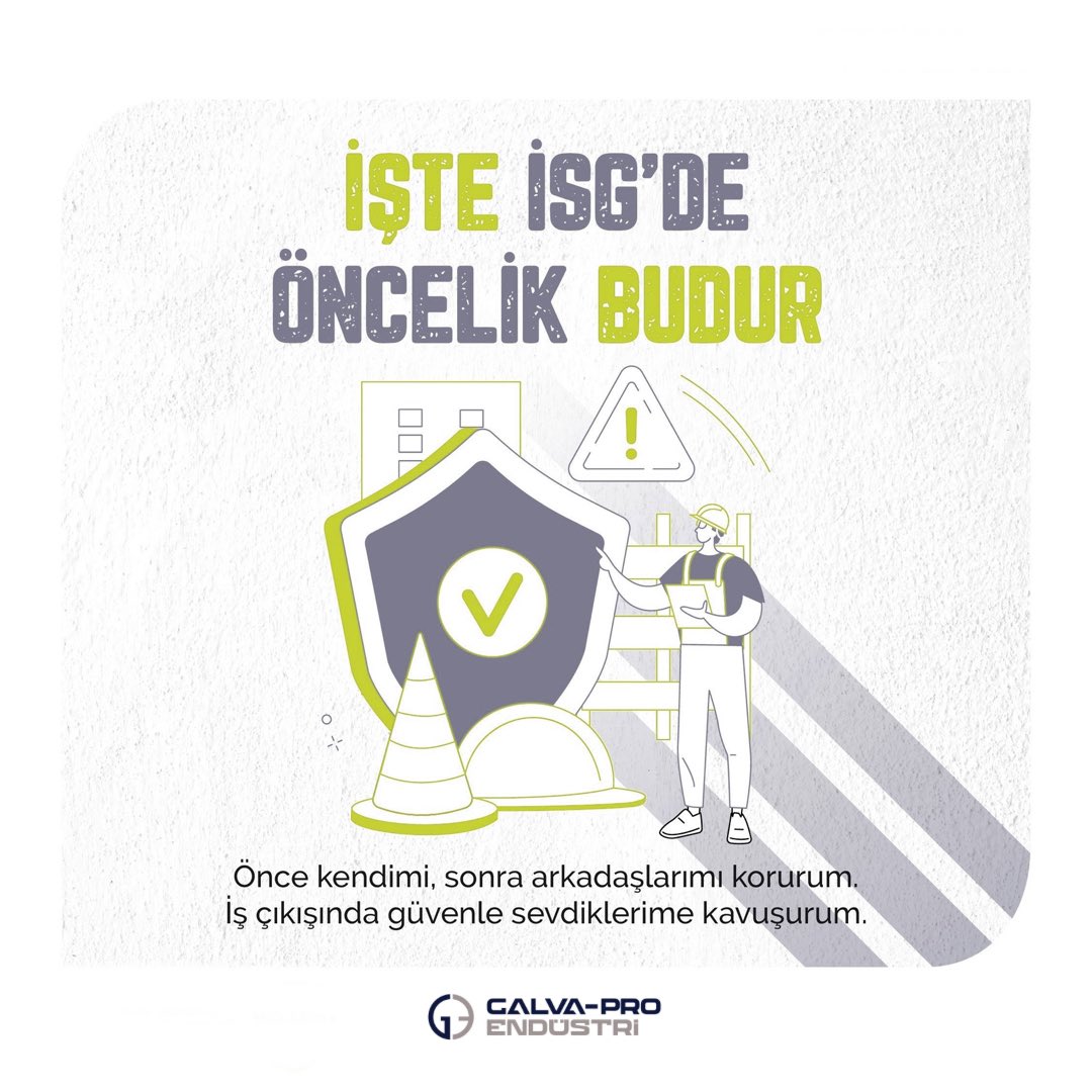 galvaproAS's tweet photo. GALVA-PRO çalışanları için güvenli bir çalışma ortamı yaratmayı, yasal, uluslararası mevzuatlara ve müşteri gerekliliklerine uymayı ve sürekli gelişimi İş Sağlığı ve Güvenliği politikasının temeli kabul eder.
~
#galvaproindustry
#galvaprogalvaniz
#isg
#ILO
#galvapro https://t.co/mRjjznux82