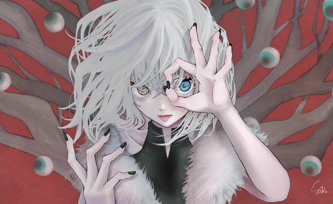 印象に残していただけるような迫力が出るよう、描きました。#イラスト #illustration #art #絵#drawing #painting 此方のイラスト使用動画も公開してます人間 covered by SoRa.【703号室】宜しくおねがいいたします!歌ってみた #人間cover 