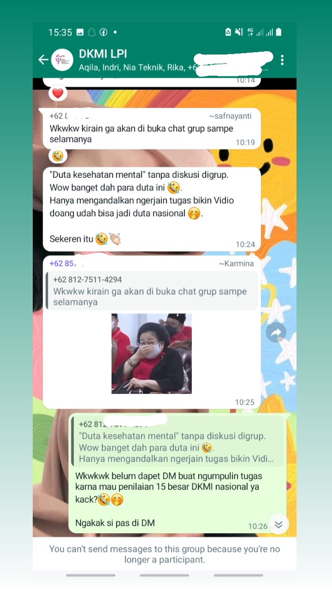 SeptyBarkiyah's tweet photo. Kemudian muncul lah salah satu #DKMILPI yang ngomong "Duta kesehatan mental tanpa diskusi bisa jadi duta kesehatan mental nasional"
Aku bales lah disitu kalo aku sempet di DM buat ngelengkapin tugasnya karna bakal ada penilaian 15 besar #DKMILPI nasional https://t.co/l2CQQwMc8b