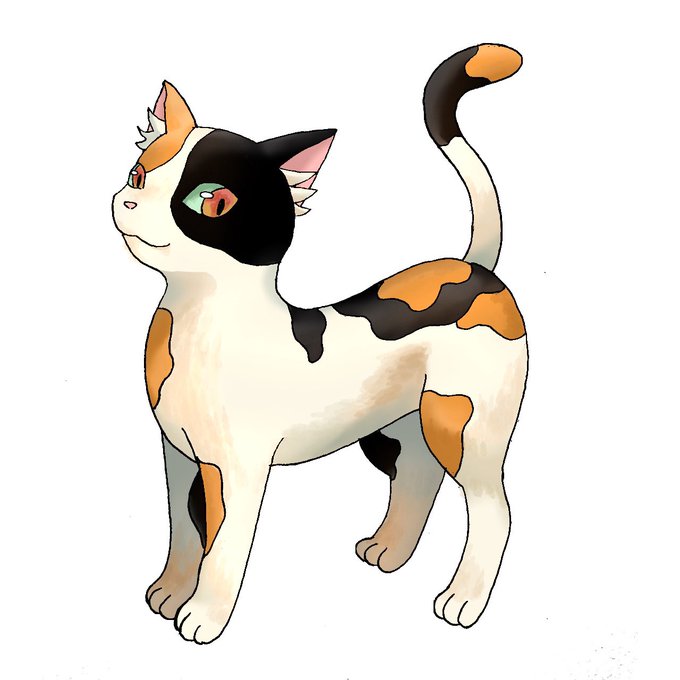こちらの三毛猫ちゃんを描かせていただきました!!ドット絵を綿棒で立体化して作品を作られてます制作中の動画も見応えあるので、是非見てみてください〜  