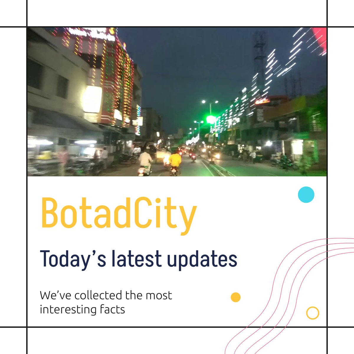 botadcity's tweet photo. Here latest update from BotadCity.
Start Advertising, Brand your business & All Business Services with BotadCity.
#botadcity #botad #business #advertising #events #winter2023 #monsoon☔ #juniorclerk #sarangpurmandir #kashtabhanjandev #pramukhswami #Hanuman #swaminarayan https://t.co/w8H3pTd9eB