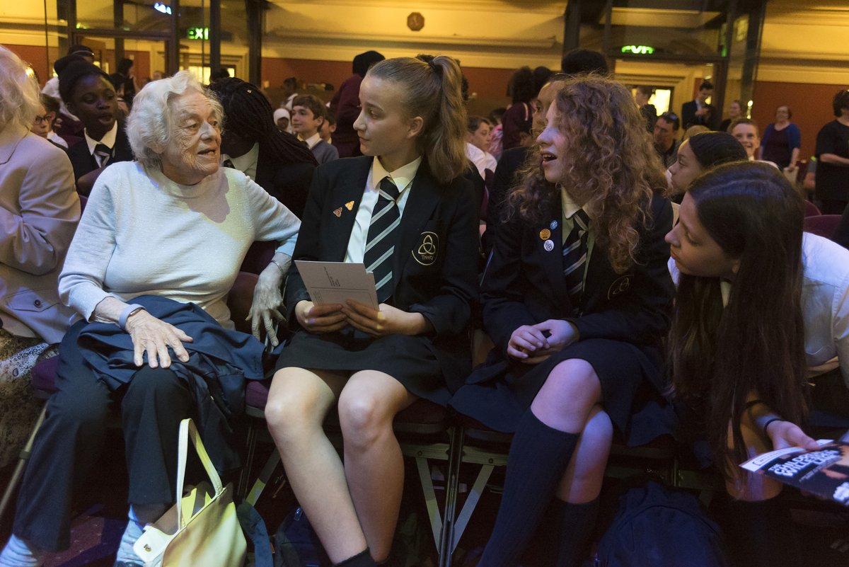 Vera Schaufeld MBE, Holocaust survivor and educator, turns 93 today. Vera arrived in the UK on the Kindertransport aged only 9 and has spent a lifetime educating young people as a teacher and as a speaker. Please #sendsomelove to this inspirational woman and our dear friend.