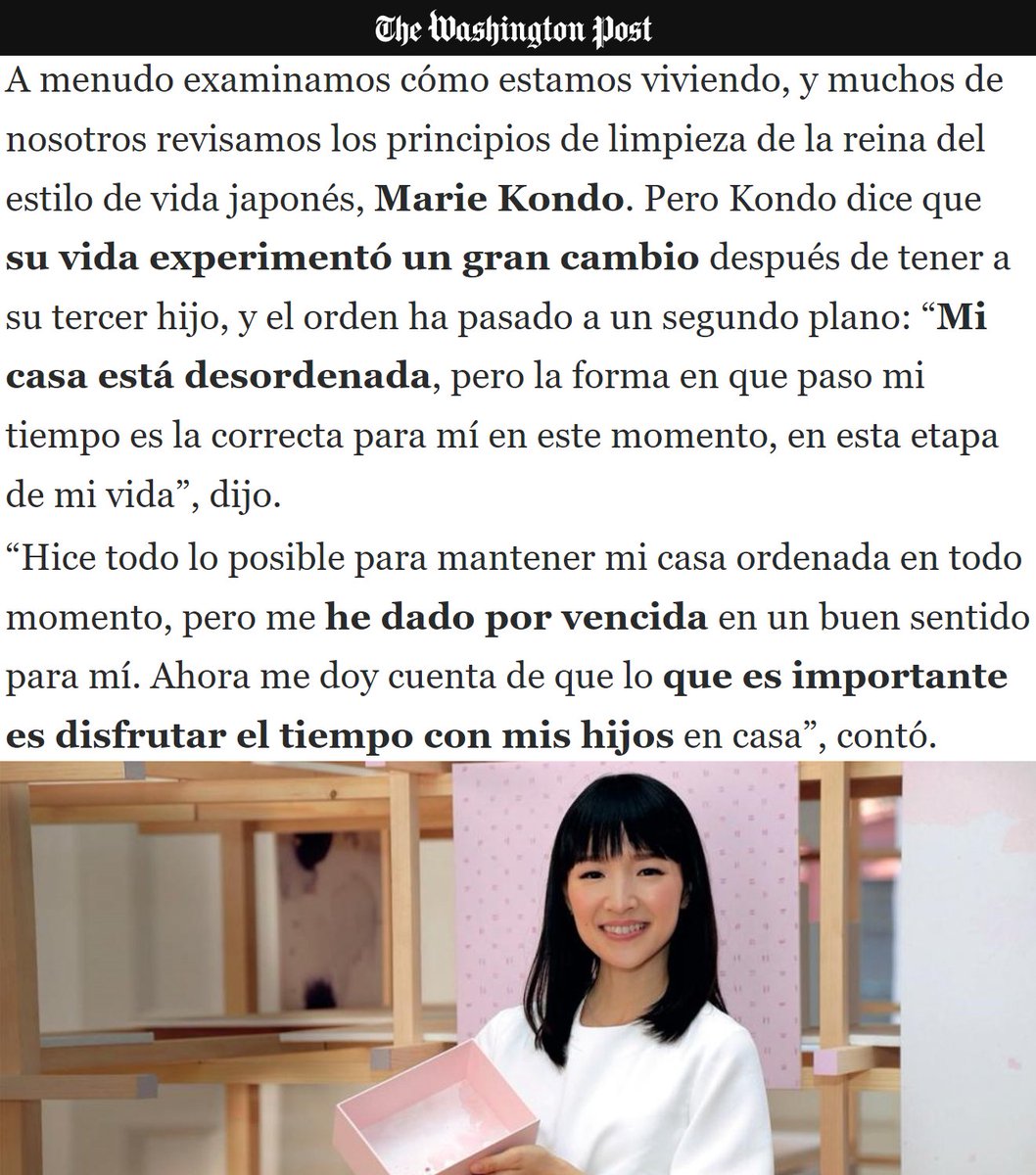 El girito que nadie esperaba. 

Marie Kondo diciendo que su casa está desordenada y que lo de la organización en realidad no es tan importante. 

ES DECIR, que se acaba de desmontar a sí misma. ¡Maravilloso!