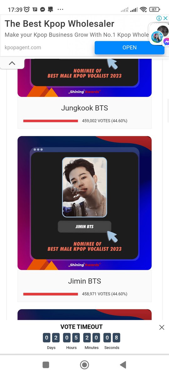 Let's support our jimin 🥰🥰keep voting guys #JIMIN #malevocalist