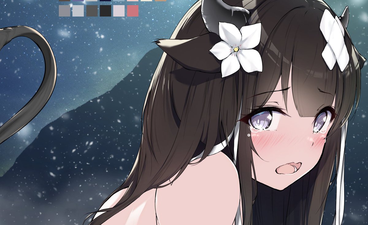 可愛い娘を赤くしてお水を垂らすと萌え完成☆
#wip 