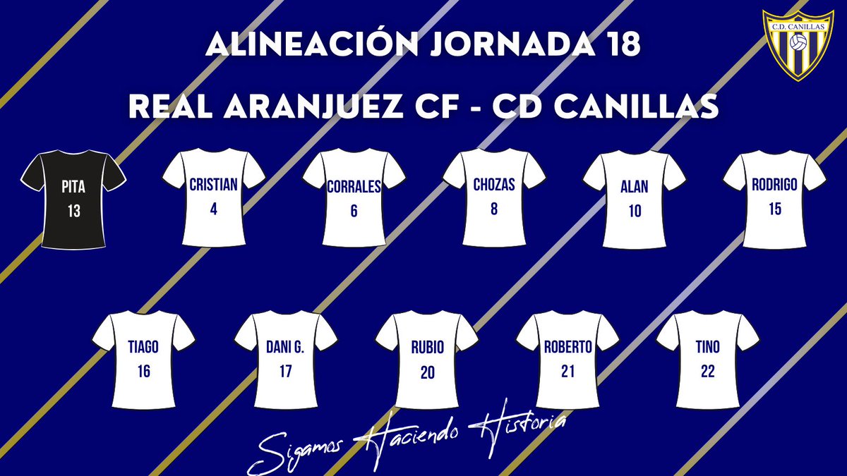 ⚔ 𝗫𝗜 𝗜𝗡𝗜𝗖𝗜𝗔𝗟 

<a href="/realaranjuez/">Real Aranjuez CF</a>  🆚 <a href="/CDCanillas/">CD Canillas</a> A 

⏰ 30 minutos para el comienzo del encuentro

#SigamosHaciendoHistoria🤍💙