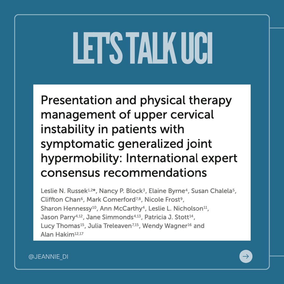 jdibon's tweet photo. New research paper on cervical instability. Couple of key points from the paper. Until now there hasn’t been any ‘gold standard’ or evidence based treatment info. Huge thx to all the people who contributed to this. #hypermobility https://t.co/x34pO2mG52