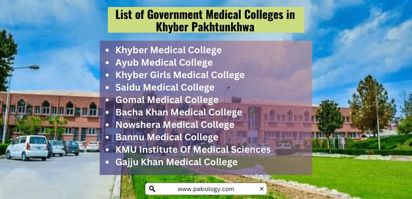 nmdcat_of's tweet image. List of All Government Medical Colleges in Khyber Pakhtunkhwa.