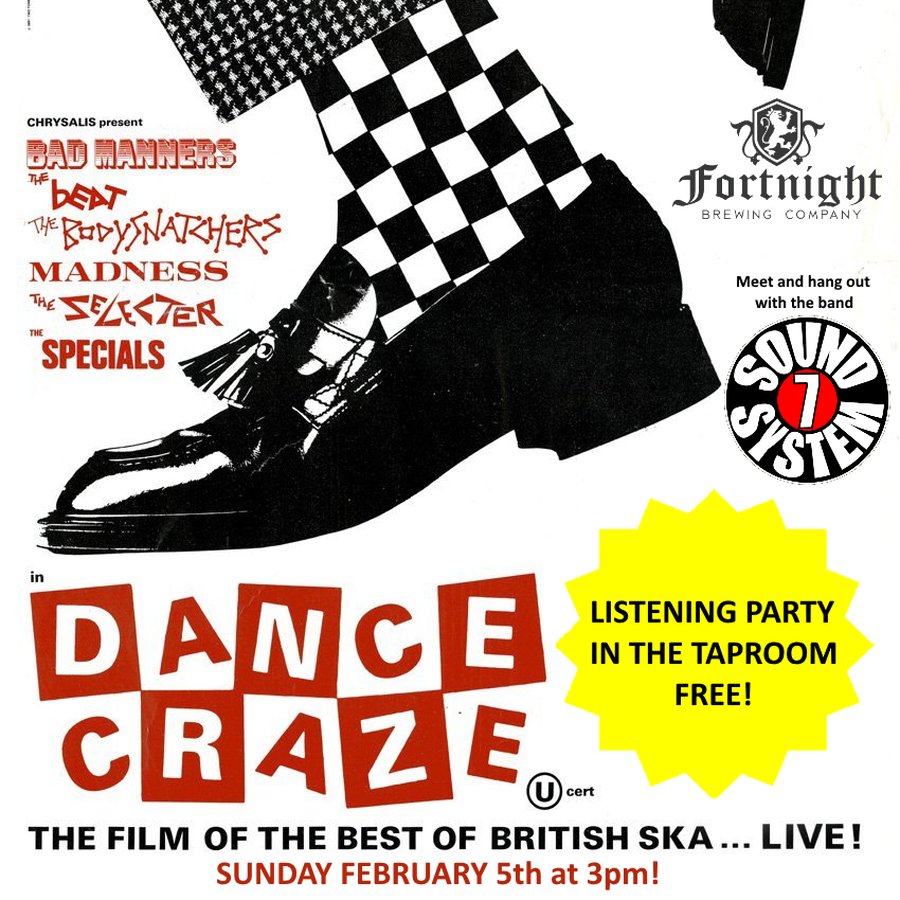 A week from today we'll be at <a href="/fortnightbeer/">Fortnight Brewing</a> in Cary, NC to watch Dance Craze, the best movie ever made about the Two-Tone Ska scene in Britain.  Come hang with us, enjoy the music, the film, and some great local beer!
facebook.com/events/5255978…
#skamusic #meettheband #localbeer