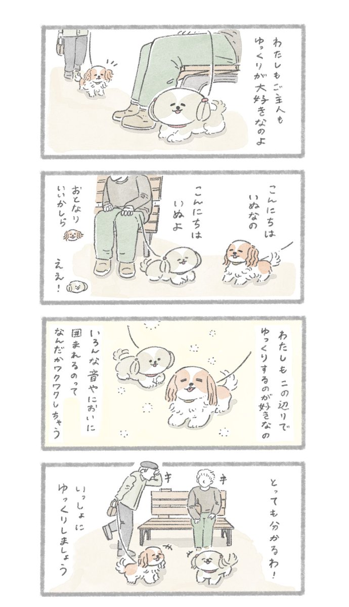 ゆっくりおさんぽ
#こんにちはいぬです 