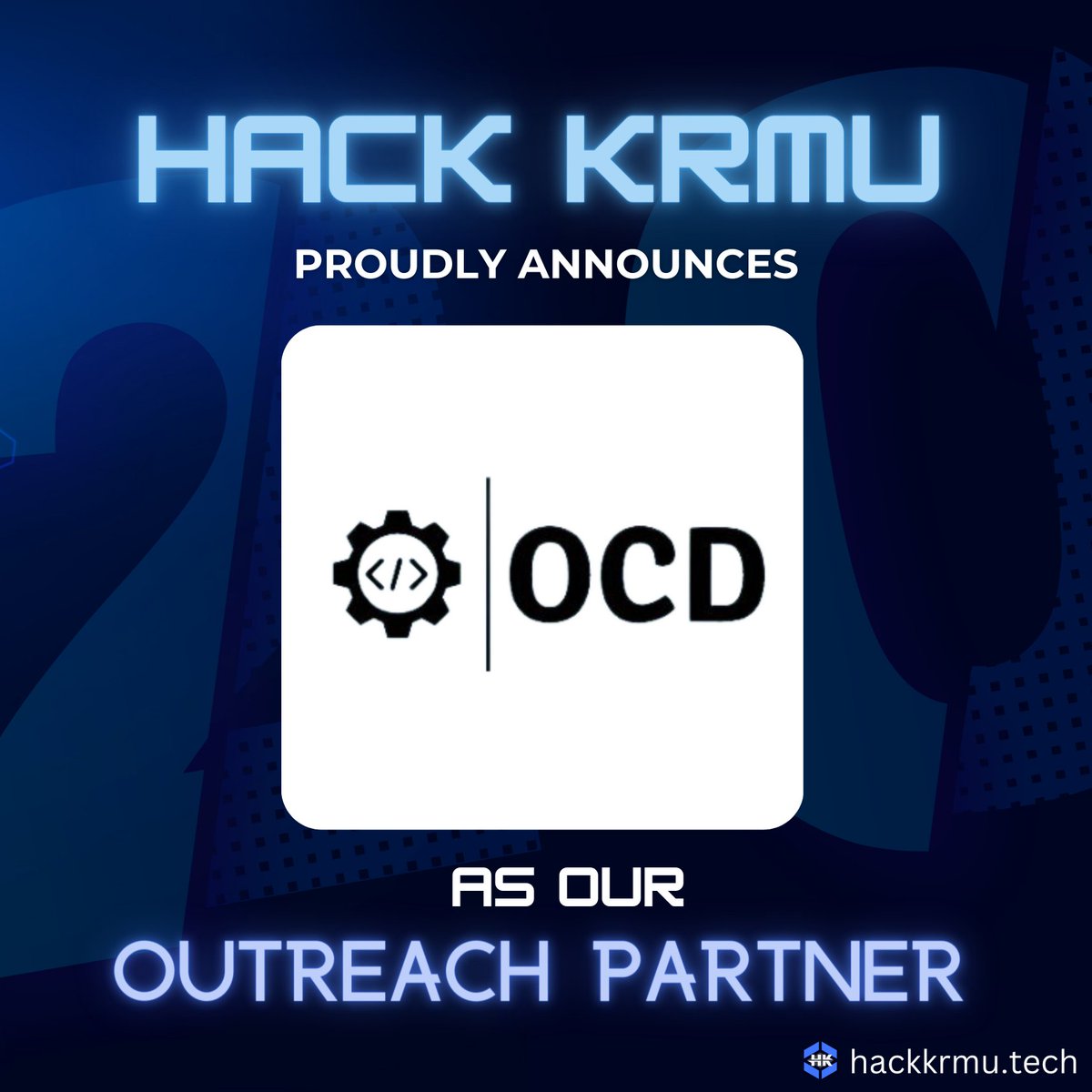 HackKrmu's tweet photo. Hi Folks!
Excited to announce @OCD_India as our Outreach Partner for HACK KRMU 2.0
Thanks to @RishabBansal400 for his mentorship and contribution in making this partnership productive and more welcoming for our hackathon
#hackkrmu2 #hackkrmu #ocd #community #hackathon https://t.co/wmjdkhZnVk