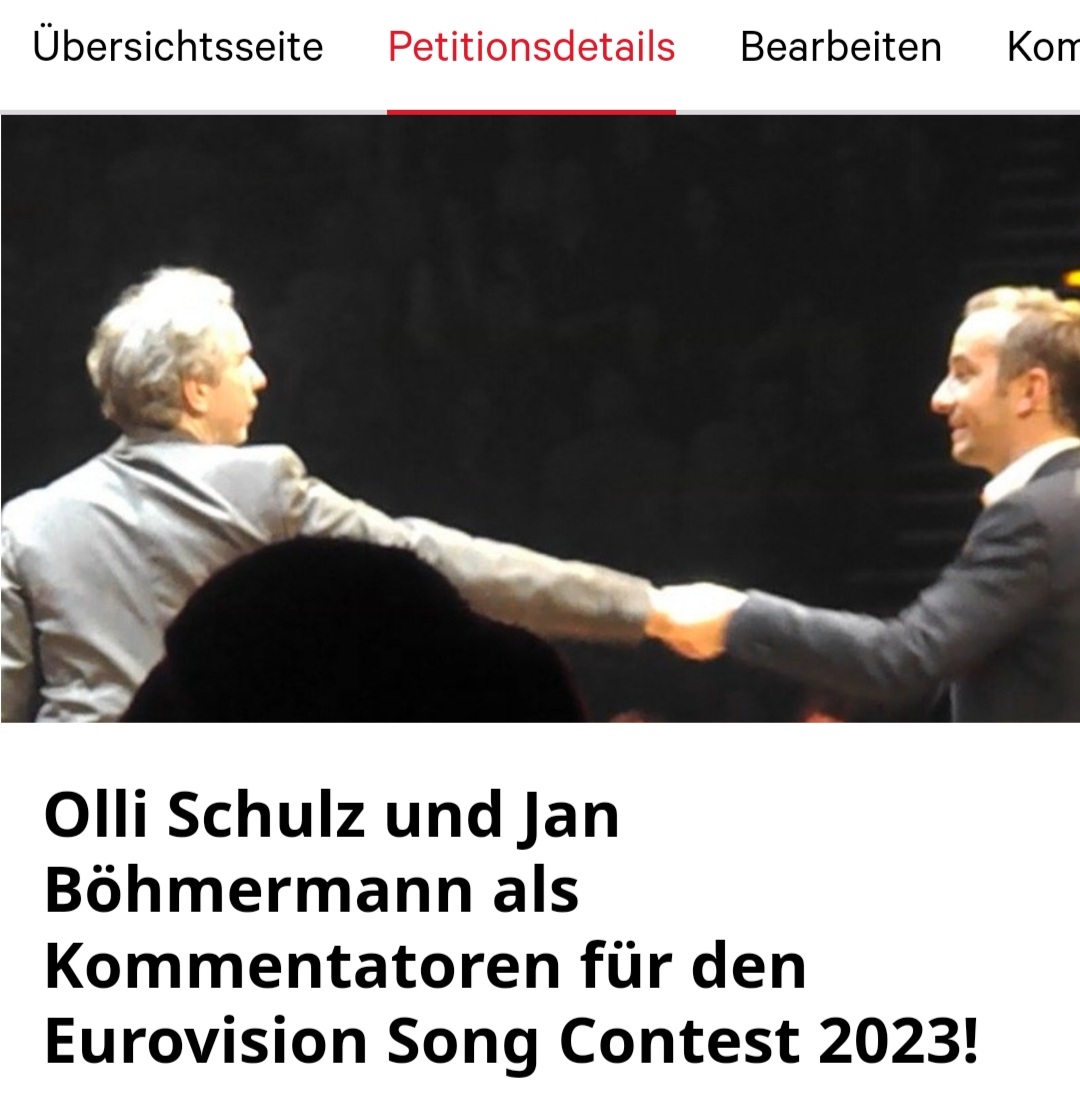 Speaking of #Eurovision ... 

#festundflauschig 

change.org/p/olli-schulz-…