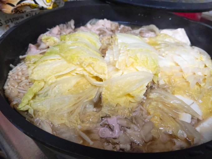 ゆうはんつくた しゃぶしゃぶ用スープの素で作ったなべ 