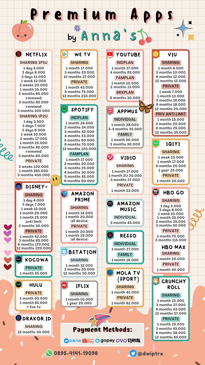 dwiptrx's tweet photo. hello everyone🥰❣️, aku menjual 30+ aplikasi premium nih yang tentunya lebih lengkap. 100% legal, trusted, amanah and full garansi ya guys, tampilannya juga sudah baru loh, no vpn, cuma copas sama log in sudah bisa nonton film yang kamu mau🤍
#zonauang https://t.co/VCpv9afYnY