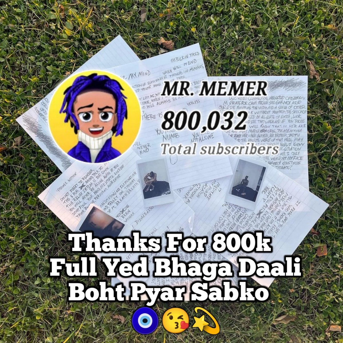 iamMrMemer's tweet photo. 800k let's go ❤🤙😎💫 https://t.co/7fLU9lIQss