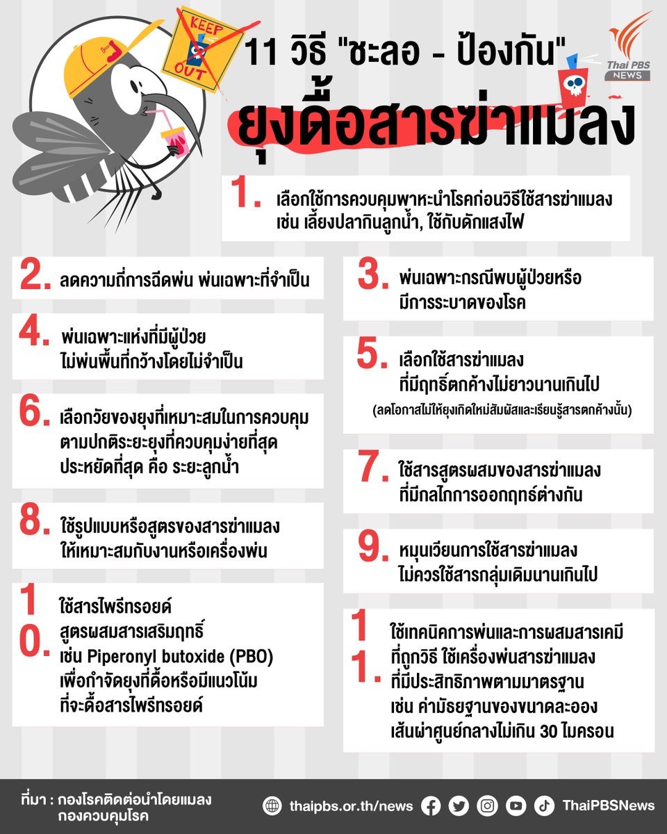 ThaiPBSNews's tweet photo. นักกีฏวิทยา ชี้ผลวิจัยญี่ปุ่นยุงดื้อสารฆ่าแมลงในประเทศเวียดนาม - กัมพูชา ไม่กระทบไทย เผยสาเหตุยุงกลายพันธุ์กลายเป็น "ซูเปอร์ยุง" พร้อมแนะ 11 วิธีป้องกันยุงดื้อสารฆ่าแมลง #ThaiPBSnews https://t.co/xmK1fDPPFE