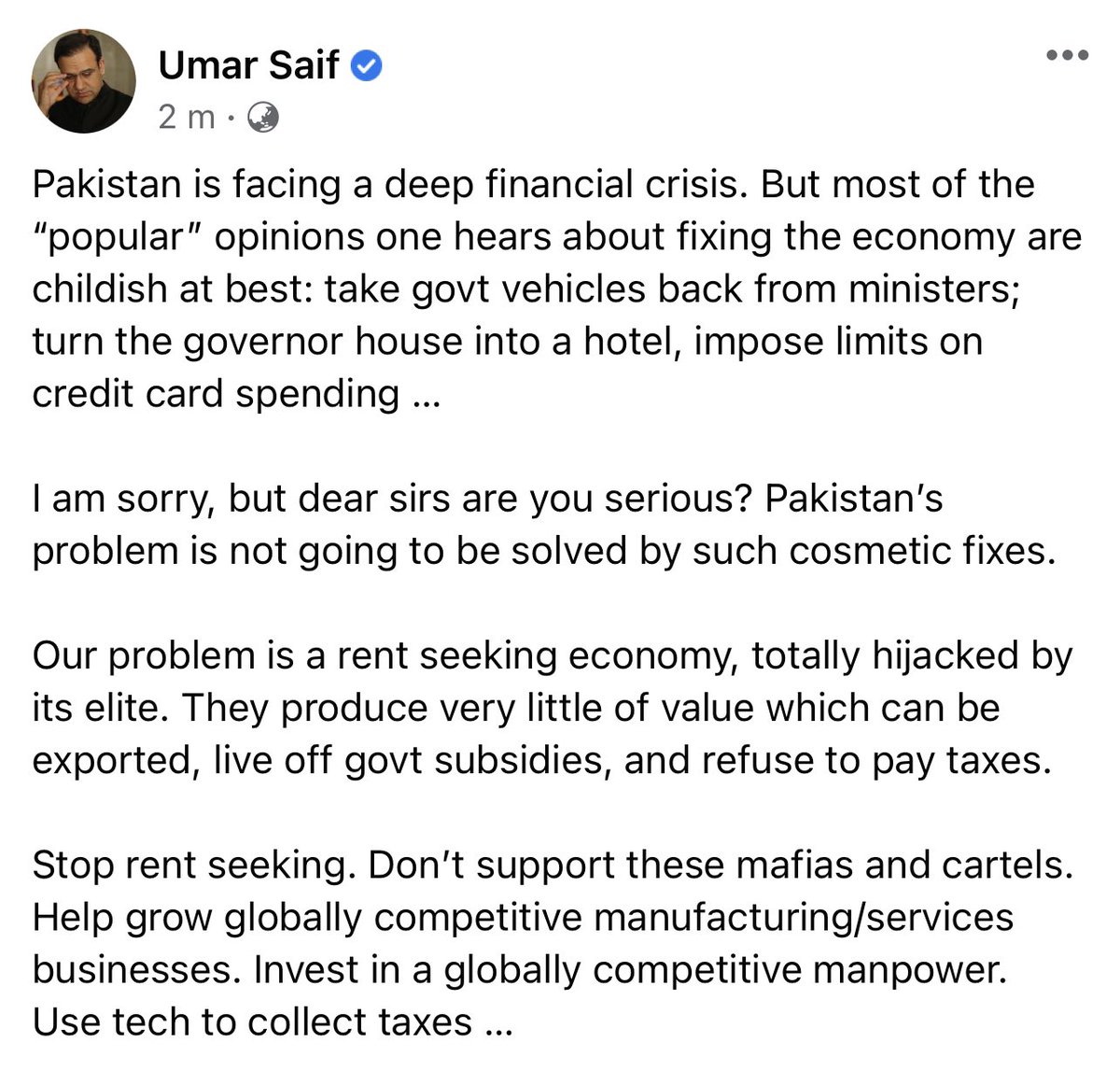 Pakistan is facing a deep financial crisis. But, for God’s sake, please stop these childish suggestions for fixing this …