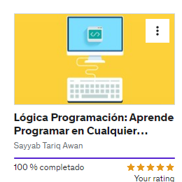 ProgramAlfa's tweet image. &quot;¡Lo logré! Acabo de completar mi curso de Lógica de Programación con Sayyab Tariq Awan, un Full Stack Engineer en Udemy. ¡Un gran paso hacia mi camino como programador! #programación #logicadeprogramación #udemy #sayyabtariqawan #fullstackengineer #aprendizajecontinuo&quot;