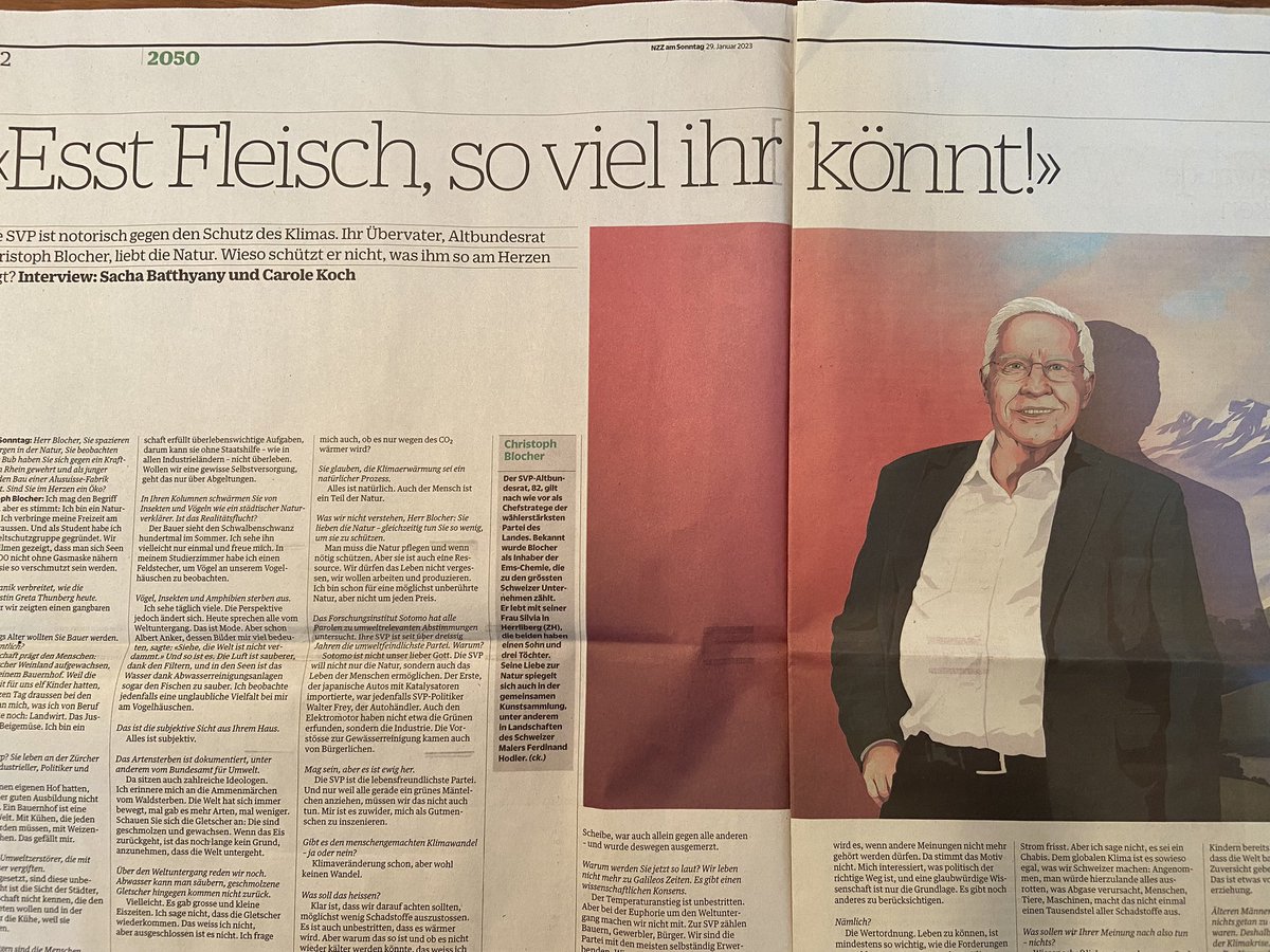 beat_imhof's tweet photo. Heute in der @NZZaS zuerst das Interview mit @MoisesNaim „die grösste Herausforderung unserer Zeit ist es, die alten Männer loszuwerden, die nicht mehr von der Macht lassen wollen.“ Ein paar Seiten später der Beweis! @SVPch echt jetzt? https://t.co/o5F9jBz0Fn