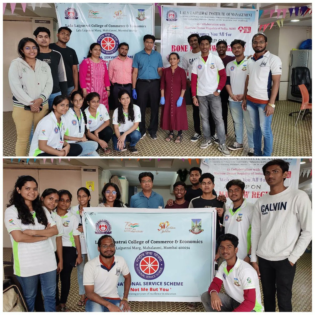 Our NSS UNIT In Collaboration with Marrow Donor Registry Of India, MDRI Organised Stem Cell Registration Camp. Dated on 10th January, 2023. The Registration Camp was At Lala Lajpatrai College (Audifoyer). We coordinately got the Registration of Total 216 which was really of worth