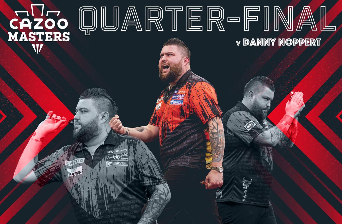 Michael180Smith's tweet photo. Now preparing for my quarter-final with Danny Noppert this afternoon. Thanks for so many great messages of support, means a lot.
@UnicornDarts #AndyFreight @Goodwin_Racing @SkySportsDarts @dartingp https://t.co/5hJR628LN0