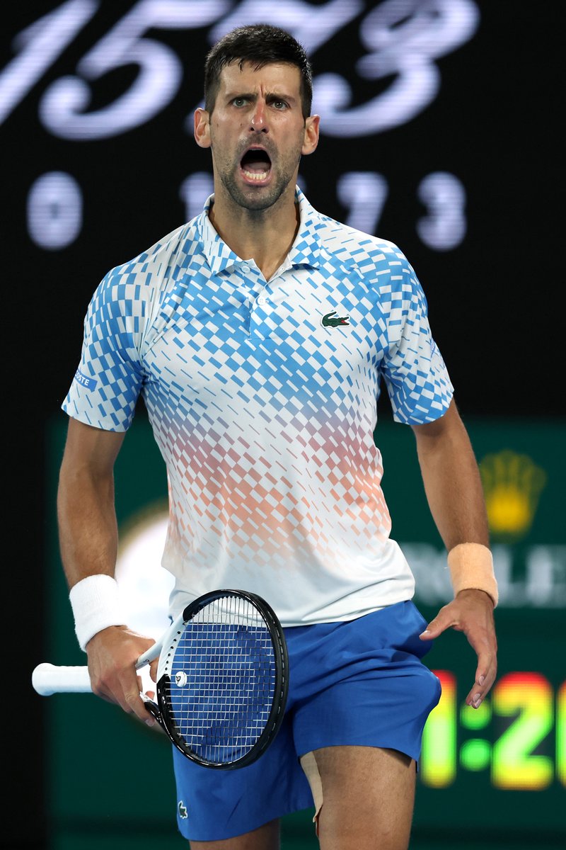 A set away from something very special 🏆

<a href="/DjokerNole/">Novak Djokovic</a> leads Stefanos Tsitsipas 6-3 7-6(4).

#AusOpen • #AO2023