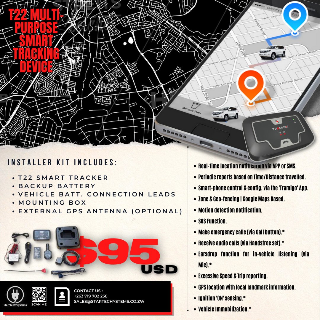 StarTechSystem1's tweet image. We sell TRACKING devices,for all use case situations from;
▪︎Vehicle Tracking,
▪︎Spouse Tracking,
▪︎Delivery Tracking,
▪︎Package Tracking 

- We deliver anywhere in Zim. 
- Feel free to see the rest of our catalog
wa.me/c/263719782258

#tracking  #vehiclerecovery