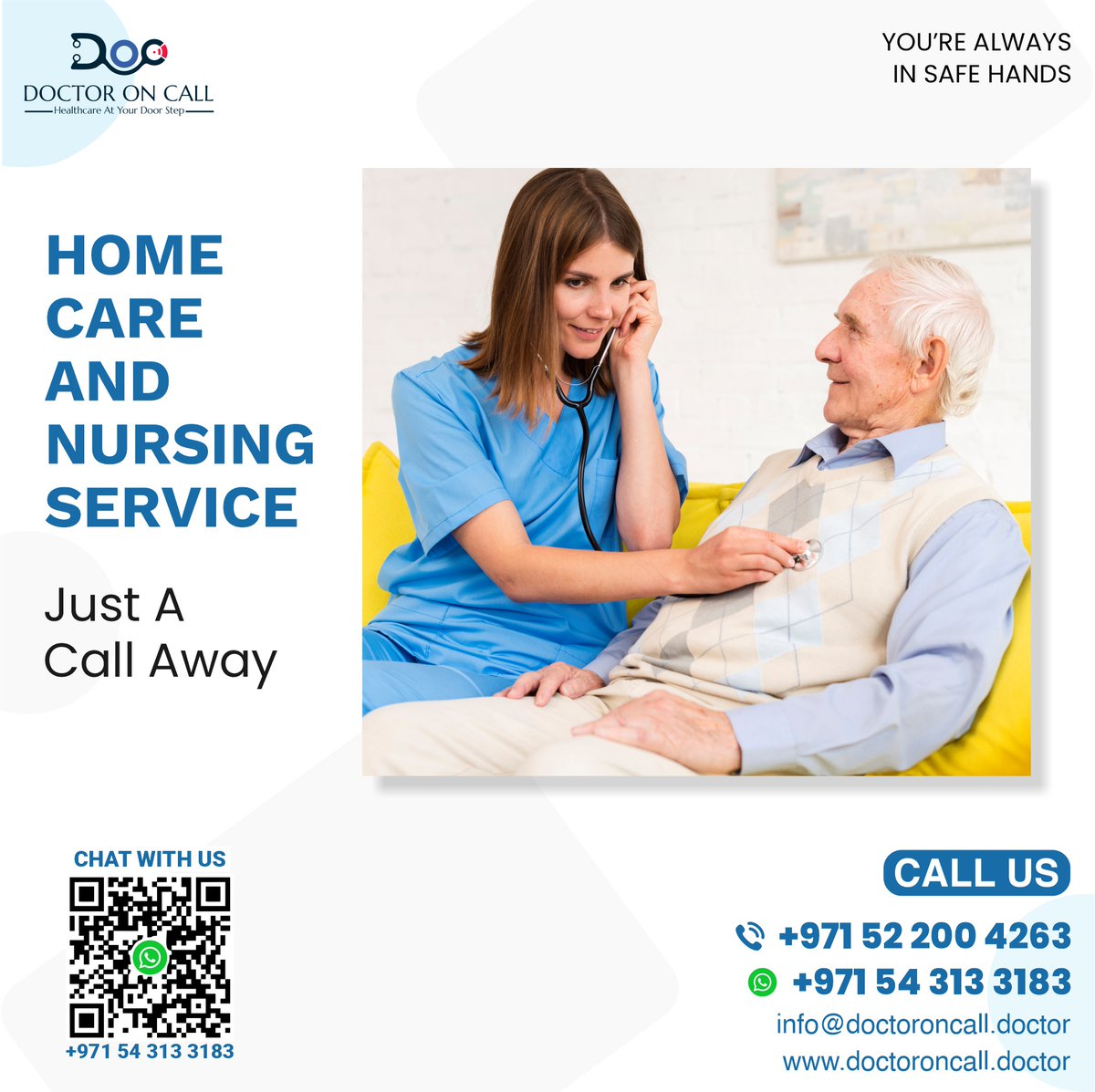 Home Care and Nursing Service
Just A Call Away
For Appointment 📞Call: +971543133183 | +971522004263
.
#doctoroncall #bloodtest #doctorconsultation #doctor #physiotherapyathome #healthcare #health #NursingCare #homenursing #homenurse #dubai #labtestathome #Influenzatest #PCRtest