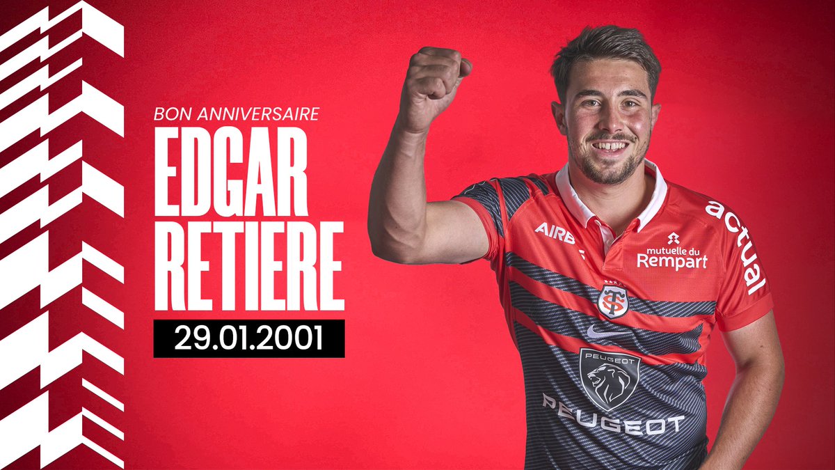 Toute la #FamilleST souhaite un 𝗷𝗼𝘆𝗲𝘂𝘅 𝗮𝗻𝗻𝗶𝘃𝗲𝗿𝘀𝗮𝗶𝗿𝗲 à Edgar Retière, qui fête ses 𝟸𝟸 𝚊𝚗𝚜 🥳

Adressez-lui vos messages 💬