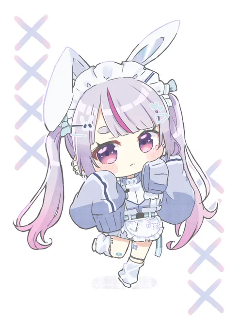 水色サブカルファッション好き〜〜!#ミミ画#兎咲ミミ新衣装 
