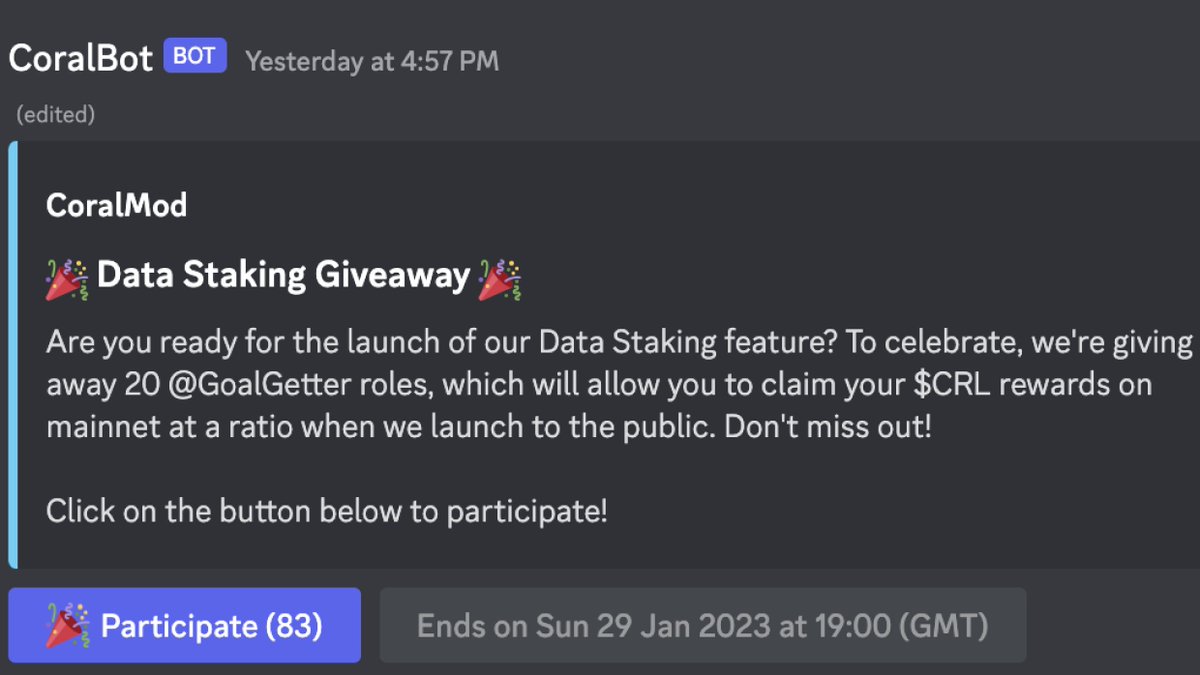 MyCoralApp's tweet image. Last call to enter our #DataStaking raffle! 🎁

A few hours left before the draw, don&apos;t miss your chance to become an early #CoralApp tester 🐣

Join now! 👇
buff.ly/3wzvYZP