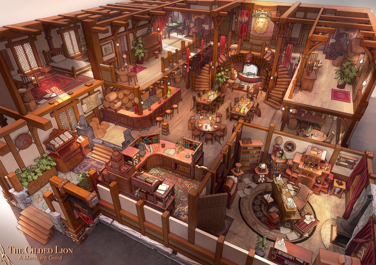 dynopx's tweet photo. My new concept art for a Guild &amp; Inn ❤️ https://t.co/iMXsBEL5ms