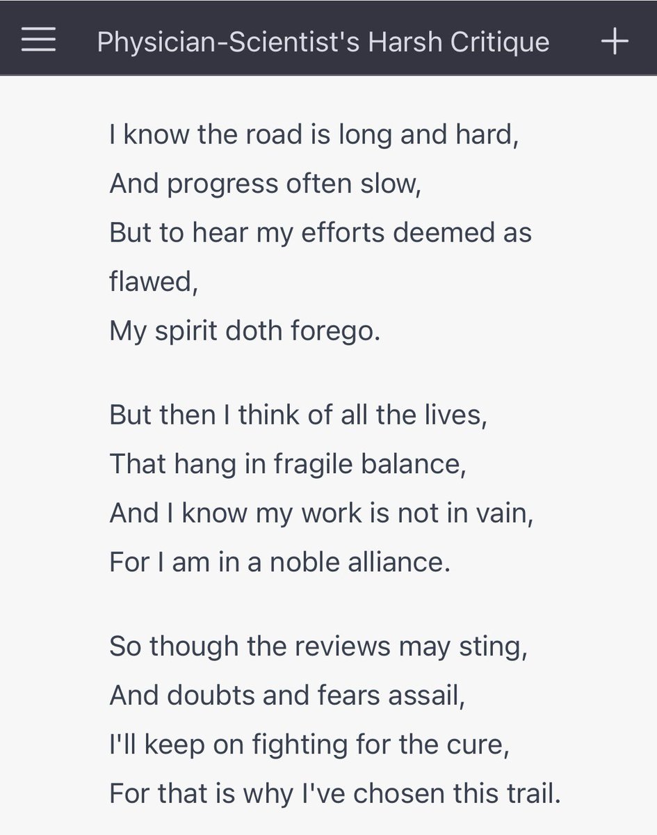 This is actually pretty good #ChatGPT 

A poem about harsh @NIH grant reviews @nihcsr @theNCI @NCI_Bogler @DrBenNeel @LeonidasPlatan1 @NeliMUlrich @teamoncology @RamalingamMD @Rndubois @AshaniTW @P_J_Buckhaults @KimrynRathmell @DrSGraff @drdonsdizon @DawsonStemCell @SeanLawler20