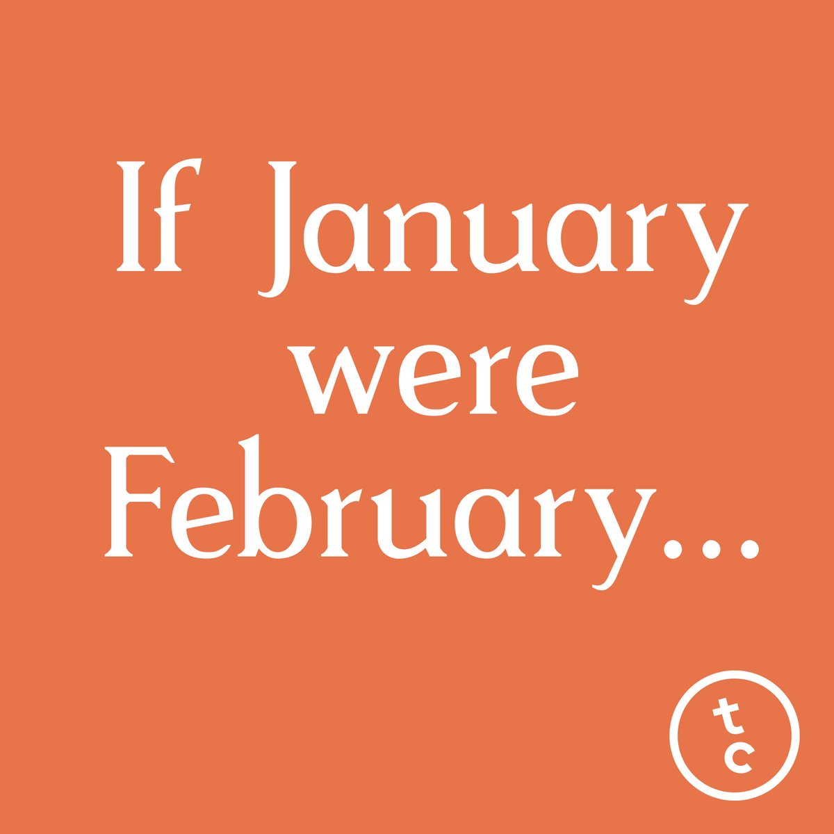twochimpscoffee's tweet photo. If January were February, it would be over by now. Just another reason why Jan. Drags. On.
And.
On.
#specialitycoffeeroastery #ethicalcoffeecompany #twochimpscoffee #artisancoffee #ecofriendlybusinessuk #independentcoffeeroastery https://t.co/H82LGJd3B4
