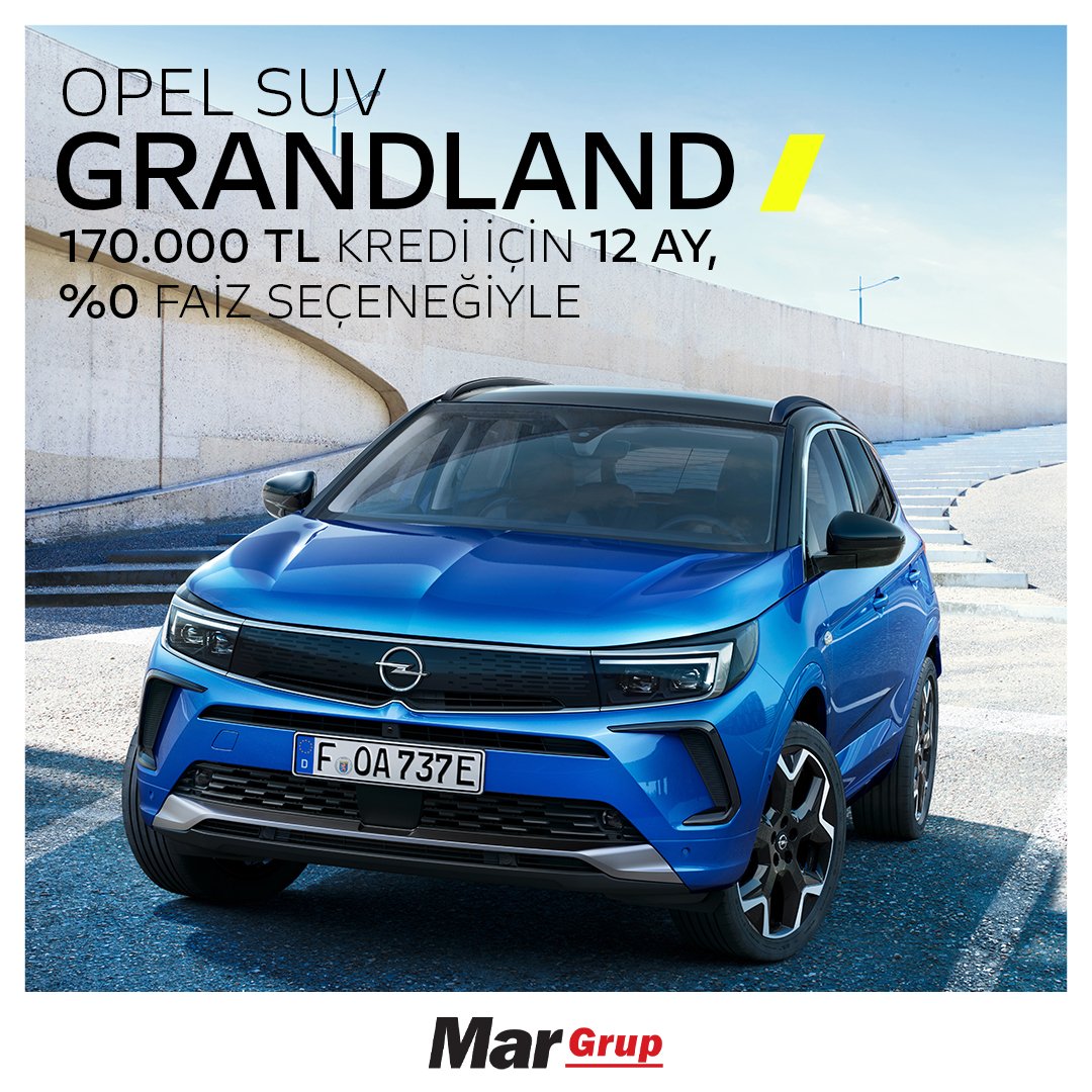Grandland ile sıradanın devri bitti. Opel’in cesur ve yalın tasarım felsefesi, Grandland’i benzersiz bir SUV’a dönüştürdü. #OpelMar #Grandland . #MarGrup #Mar #OpelGrandland #Opel